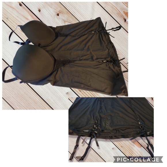 🆕 2X plus size Velvet Kitten sexy black chemise 🆕 - Picture 5 of 8